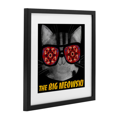 «Big Meowski Movie Parody», reproduction sous verre, conception par Angie Rozelaar