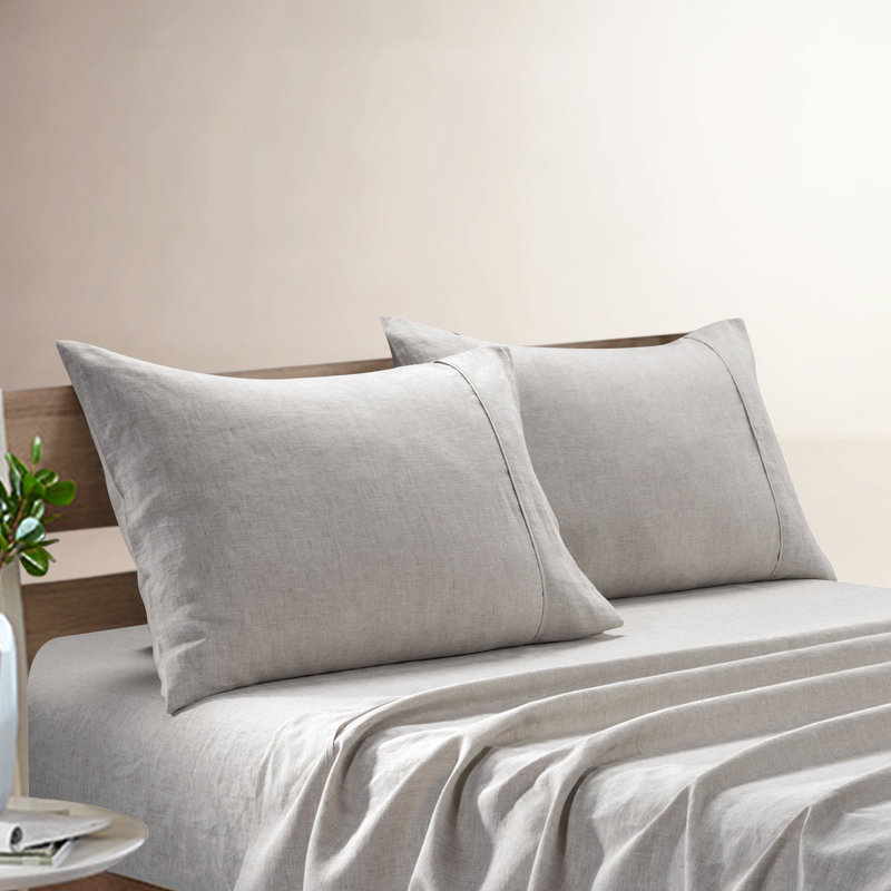 100% Linen - Set of 2, Natural, Standard