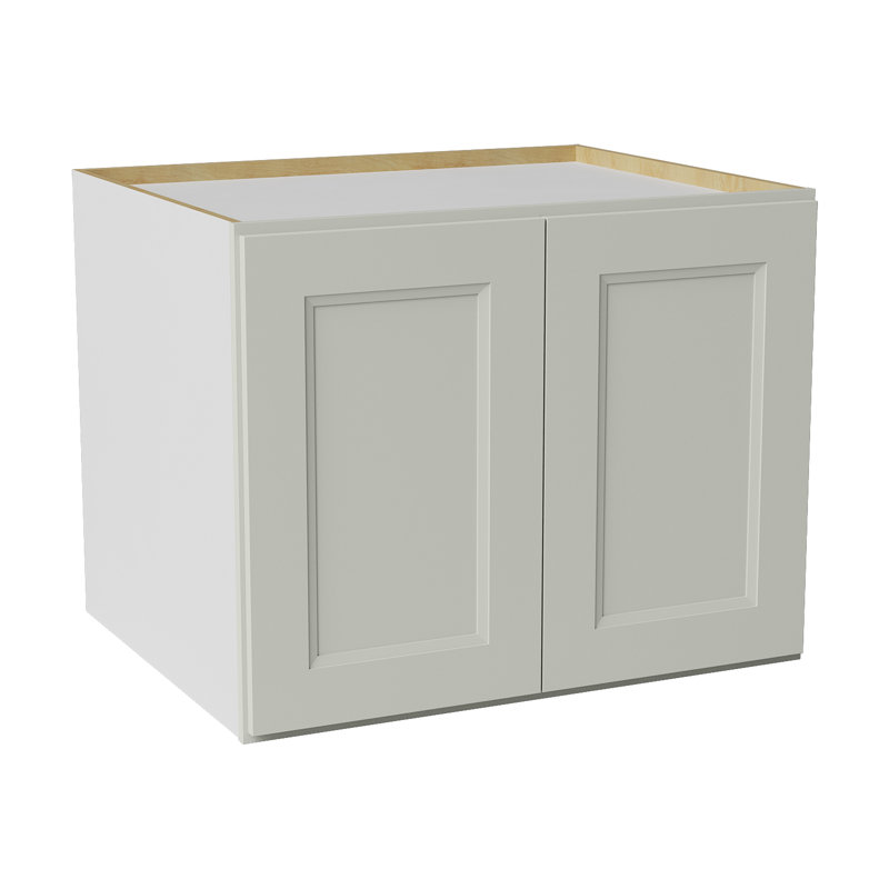 Armoire de cuisine en bois massif prête à assembler, H 24 po x l 30 po x P 24 po, Double shaker Laguna Grey