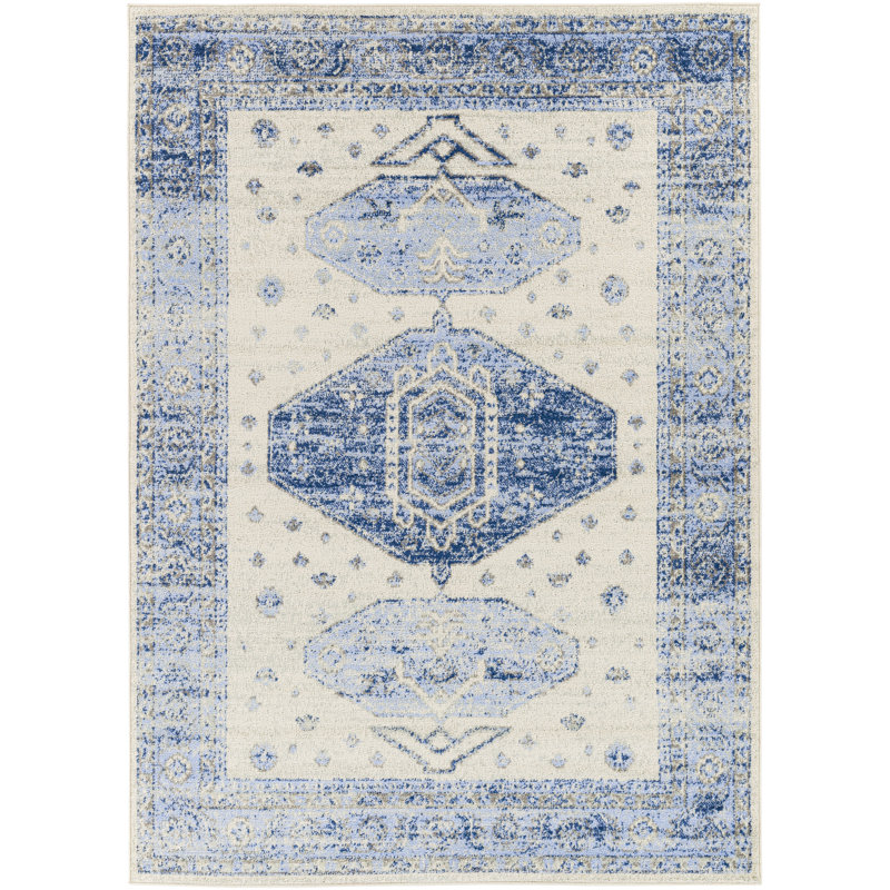 Oriental Indoor Rug, Rectangle 6'7" x 9'