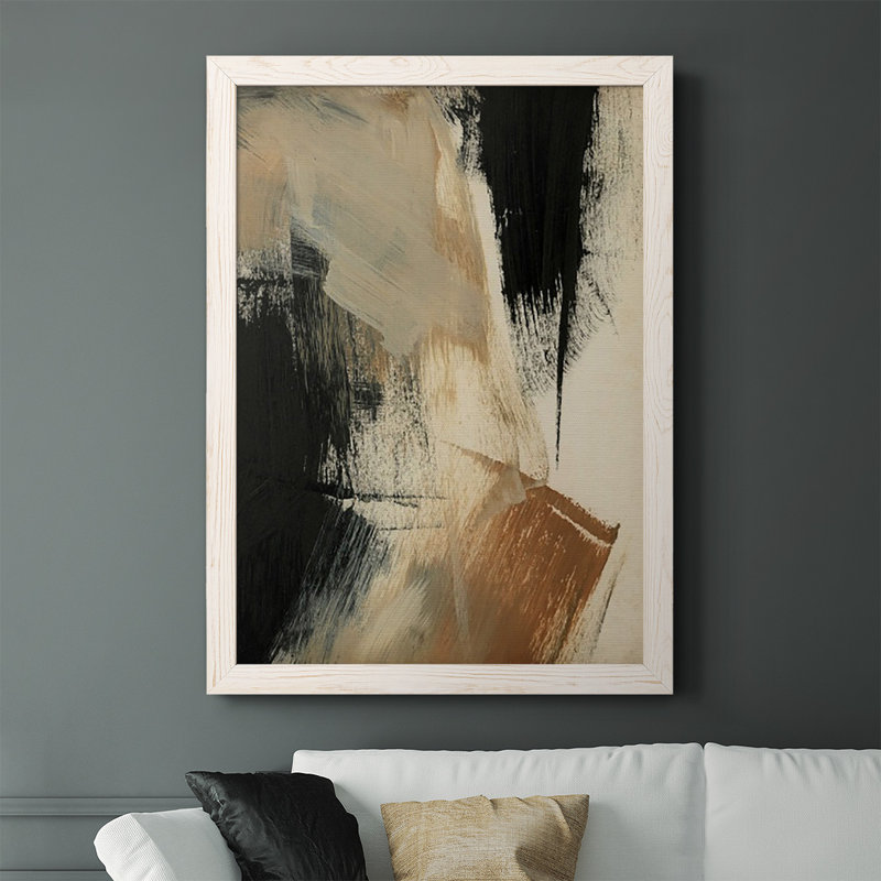 «Baked Paintstrokes V», reproduction d'art sur toile simple, Blanc, H 37,5 po x l 27,5 po x P 1 po