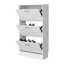 Range-chaussures PIECES, 3 compartiments rabattables, conception verticale mince, organisateur, blanc-1415388738
