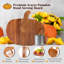 Planche à découper en forme de citrouille d'Halloween en bois pour la décoration d'automne, planche de charcuterie citrouille avec poignée d'Halloween