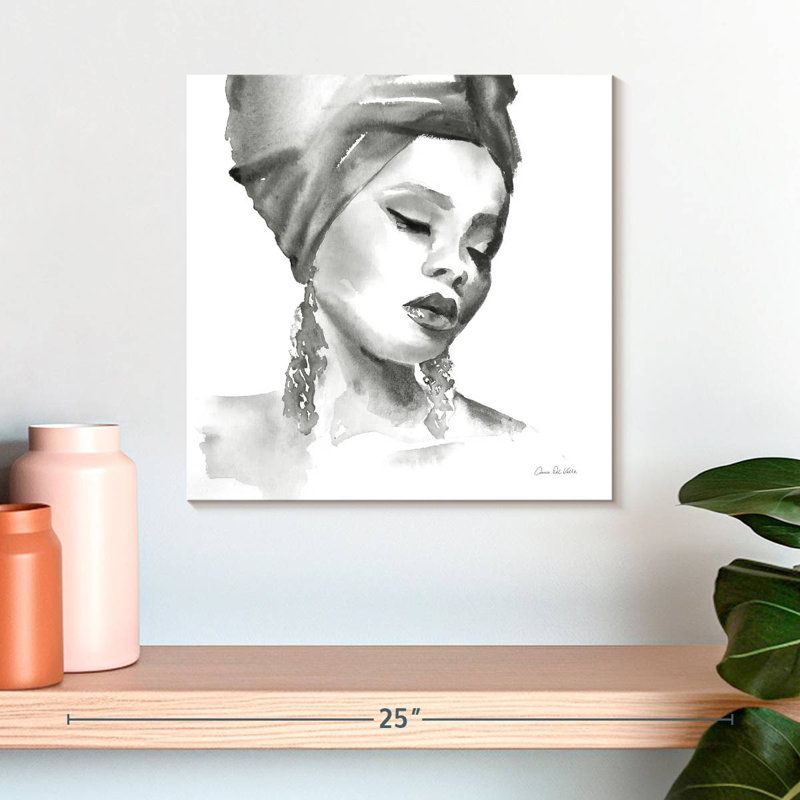 Woman BW, 16" H x 16" W