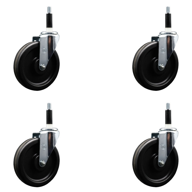 Ensemble de roulettes Phénoliques pivotantes 7/8 pouces SCC