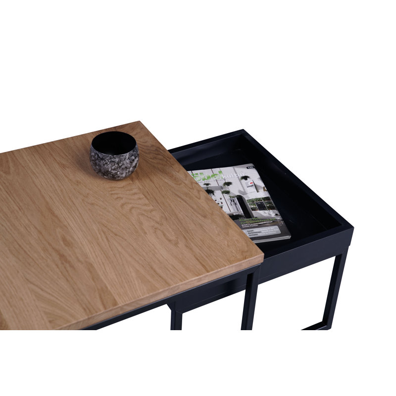 Krashna Solid Wood Sled End Table
