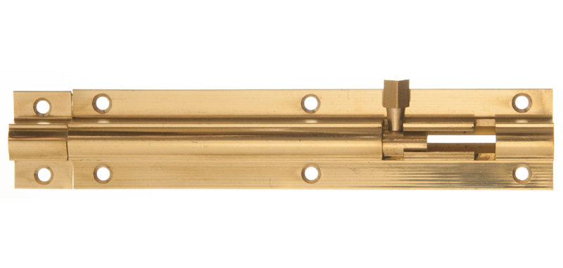 Kempner Straight Bolt, Polished Brass