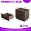 Ensemble de 2 tables de chevet avec tiroirs, conception sans poignée, cadre en bois massif et rangement coulissant silencieux-1039660197