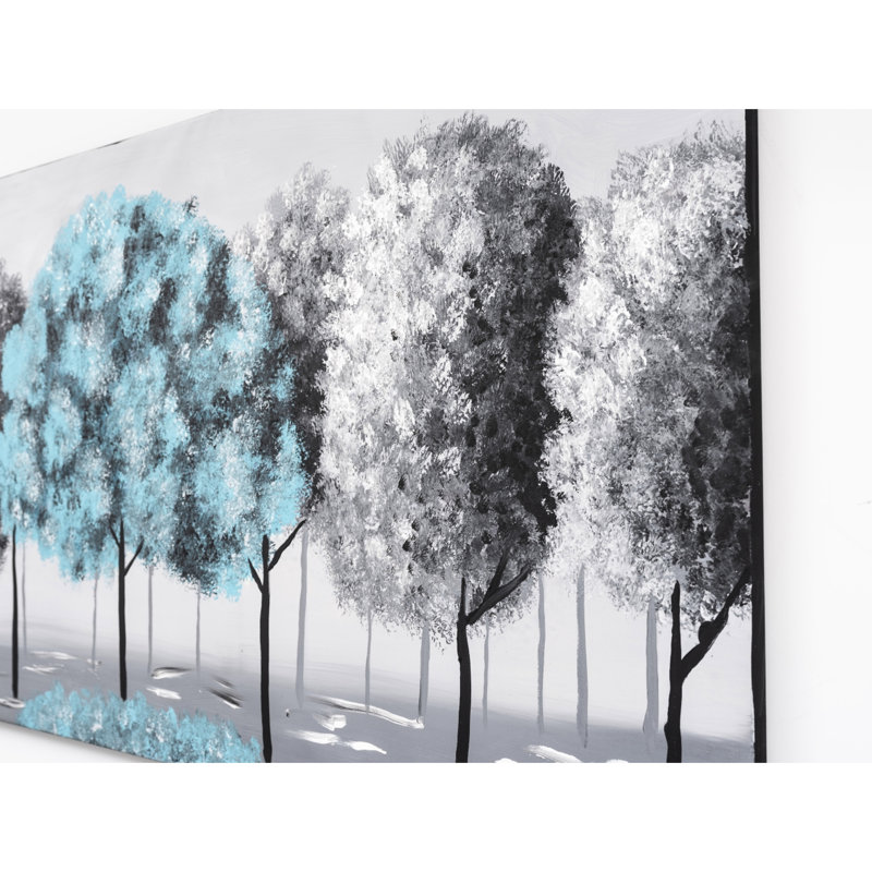Peinture murale 47 po x 27 po - chaise d'hiver peinte à la main surdimensionnée sans cadre