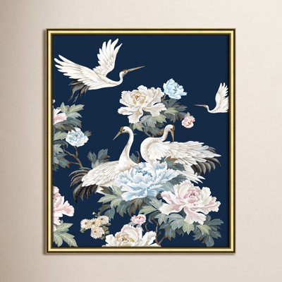 Danbury "Pearly White Cranes II" Painting