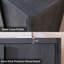 Buffet Ann 79 cm (31,14 po) avec poignées incurvées et tablettes ajustables, gris foncé-2052438793