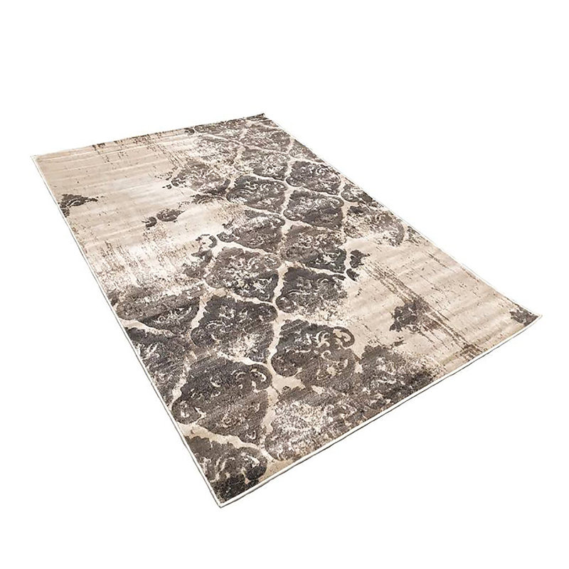 Tapis rétro ivoire clair soyeux Glam Elguja - ultra doux