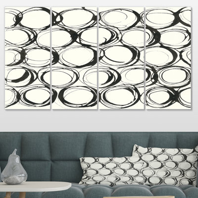 " Minimalist Black And White II " by Designart 4 - Pieces