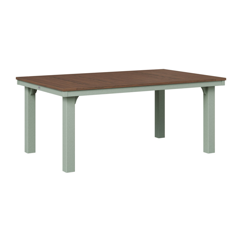 Homestead Outdoor Dining Table, Brazilian Walnut, Seafoam