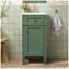 Ensemble de meuble-lavabo simple autoportant 16 po avec lavabo en céramique, meuble-lavabo de style français avec porte à fermeture en douceur, tablette réglable et pieds solides