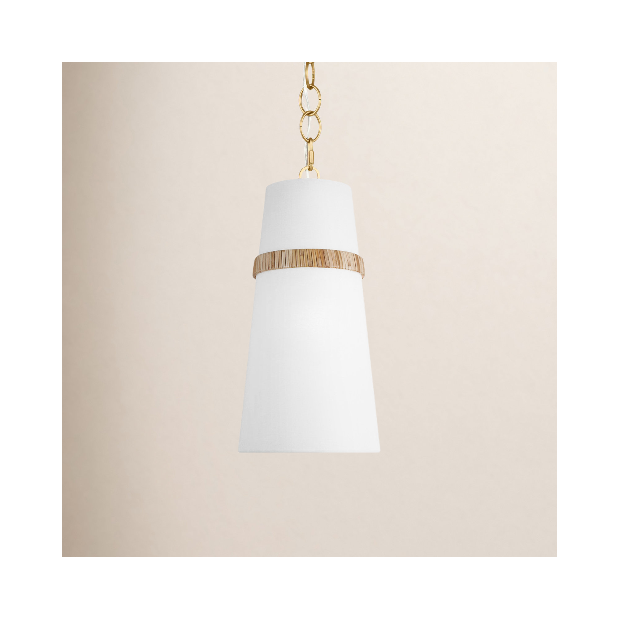 Daquavion Linen Steel Dimmable Pendant, 18" H x 8.12" W x 8.12" D, 1