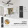 52" 5-Blade LED Ceiling Fan with Dimmable Light and Remote