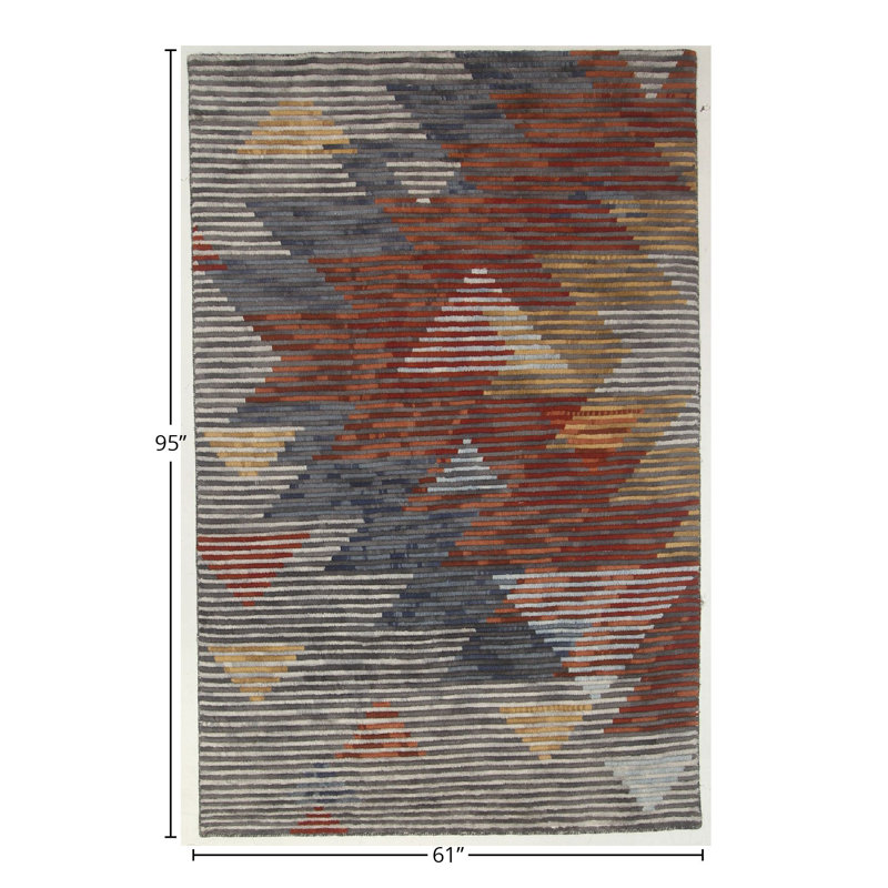 Rectangle Rectangle 5'1" X 7'11" Area Rug