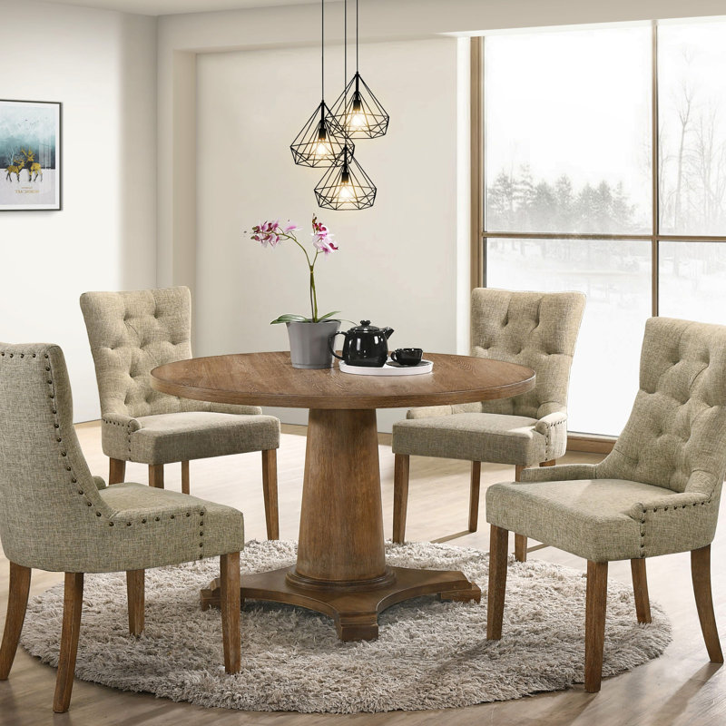 De 2 chaises d'appoint à dossier beige - style chêne récupéré, élégant et chêne (2)