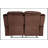 Manual Loveseat With Plush Backrest, Pillow Arms, Horizontal Tufting, USB Port, And Chocolate Finish For Modern Living Rooms-2105125494