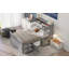 Full Size Captain Platform Bed Frame With Storage Bookcases And Shelves,Four Drawers