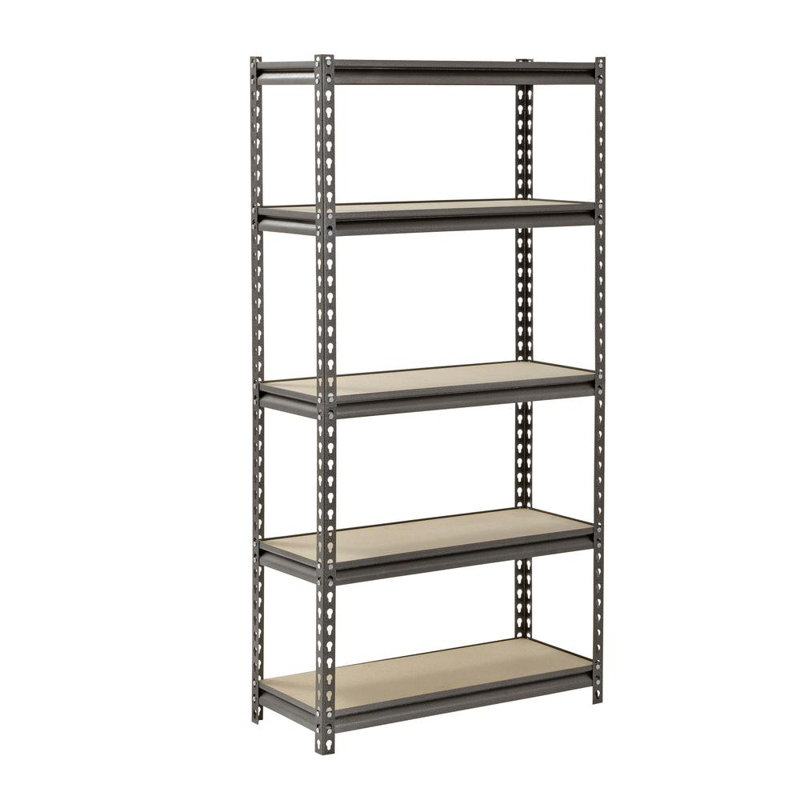 Silver Vein 5-Shelf Steel Storage Rack with Adjustable Shelves