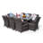 Karas 8 Seater Dining Set with Cushions and Parasol