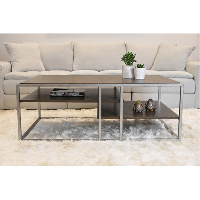 Table basse avec cadre en bois Padena