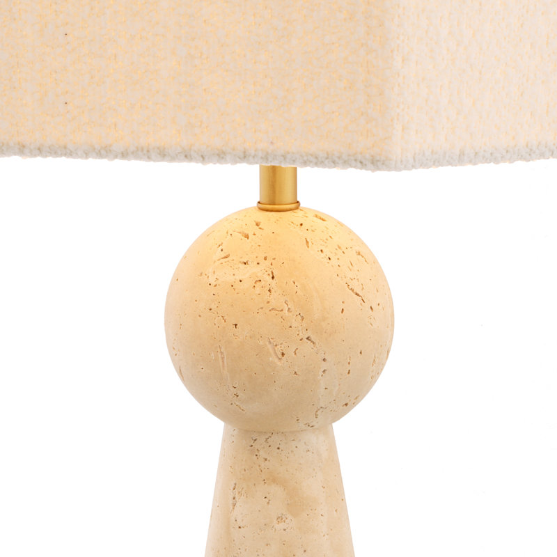 Table Lamp Novak Travertine Excl Shade