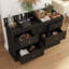 Commode à 7 tiroirs Famie avec rangement solide et finition blanche-449878485