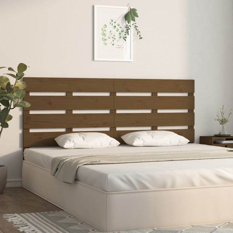 Santini Solid Wood Headboard, Honey Brown, 135 x 80 cm