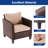 8-Pieces Patio Sofa Sets with 28'' Fire Pit Table, PE Rattan Wicker for Patio , Deck and Yard-39222671-39222706