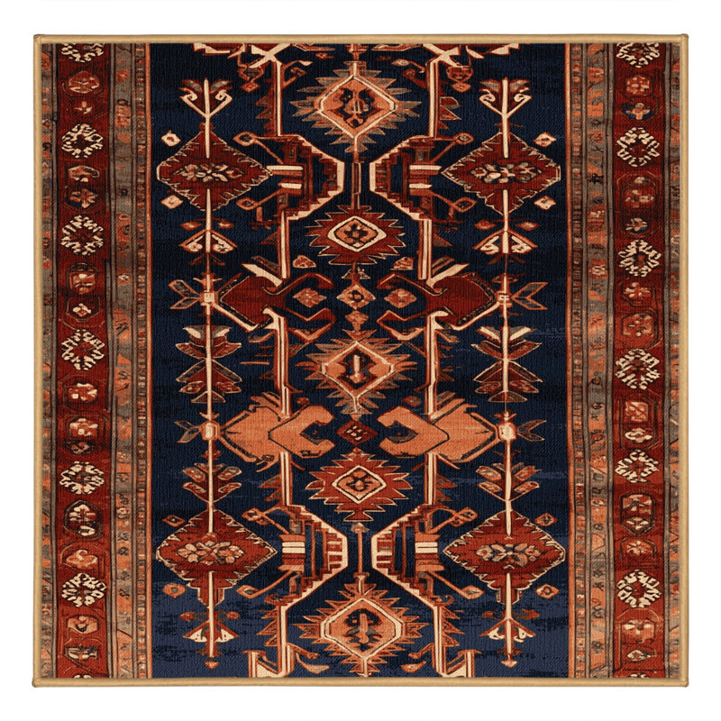 Tapis brun lavable à la machine, Carré 4 pi