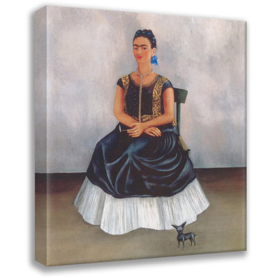 Self Portrait with Itzcuintli Dog by Frida Kahlo Gallery Wrapped Canvas
