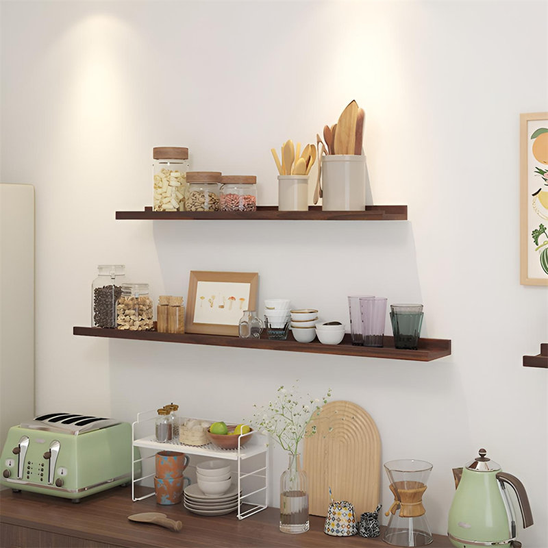 Solid Wood Floating Wall Shelf