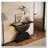 47''Double Semi-Circles 3d Hammer-Shaped Texture Base Wood Console Table