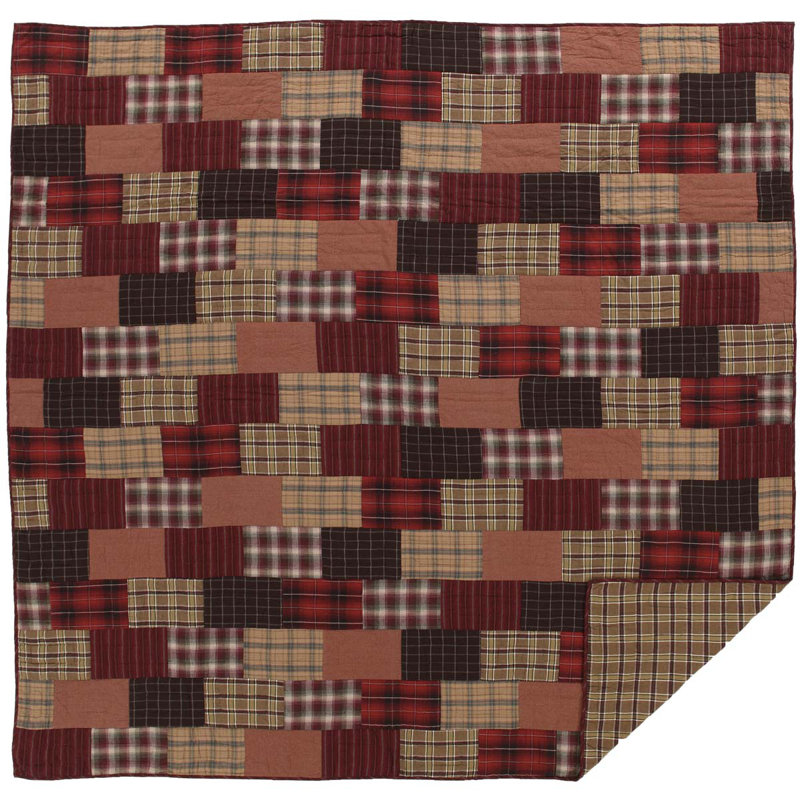 Wyatt Rustic Patchwork Quilt, Queen