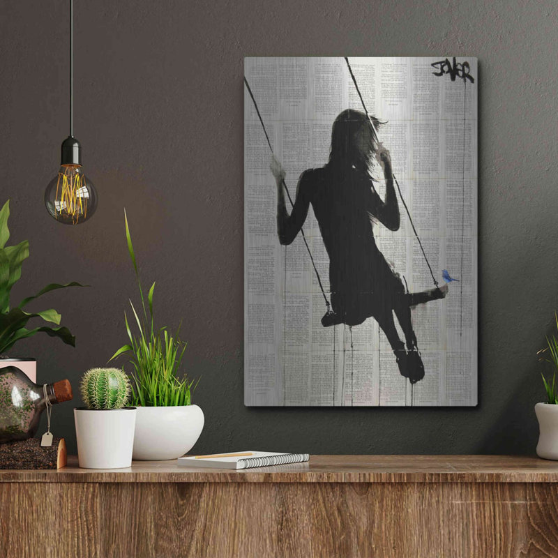 "La liberté de parfois" par Loui Jover, H 16 po x l 12 po