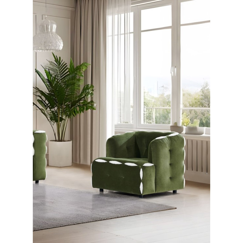 Fun Chair, Green Velvet