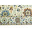 Tapis oriental crème à motif floral 5 x 8 Osh Chobi