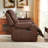 34.6'' Wide Modern Upholstered Faux Leather Manual Recliner Chair With Quilted Stitching & Nailhead Trim-2001124527