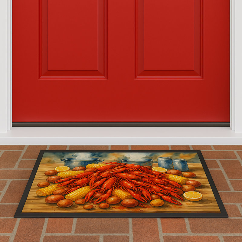 Crawfish Boil Doormat, 24" W x 36" L