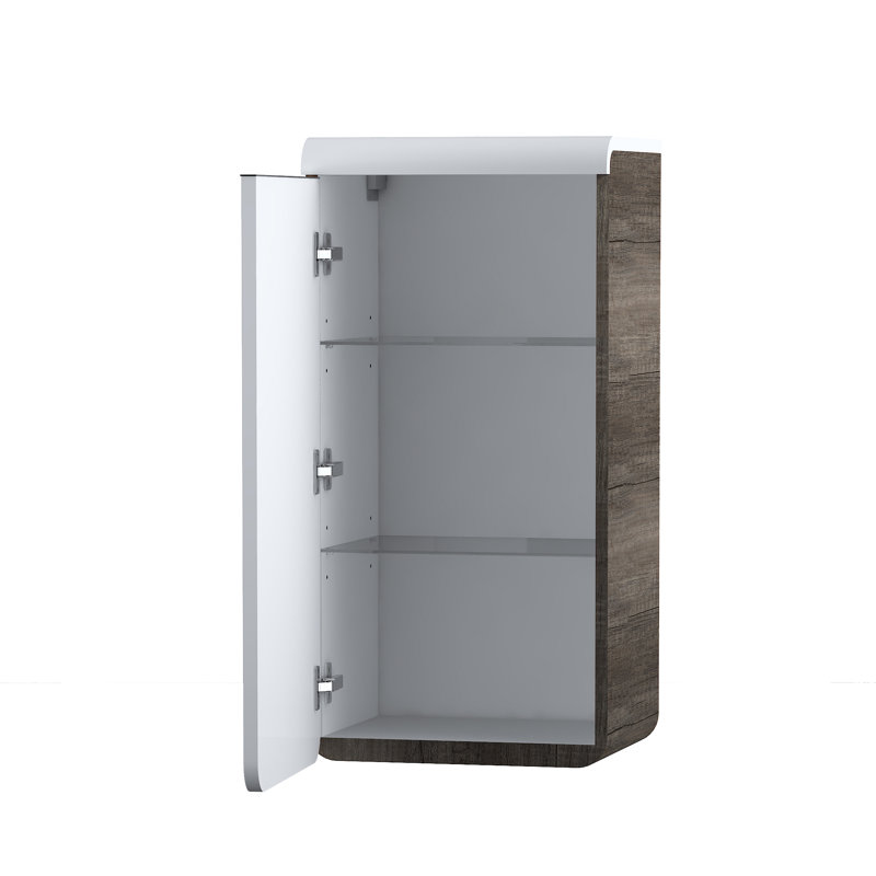 Mocca Bathroom Cabinet, Left, Oak Carbon