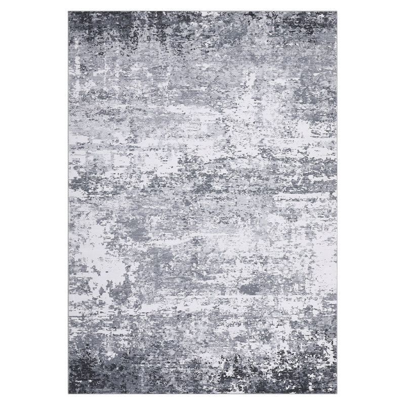 Abstract Machine Printed Area Rug, Rectangle 120 x 170 cm