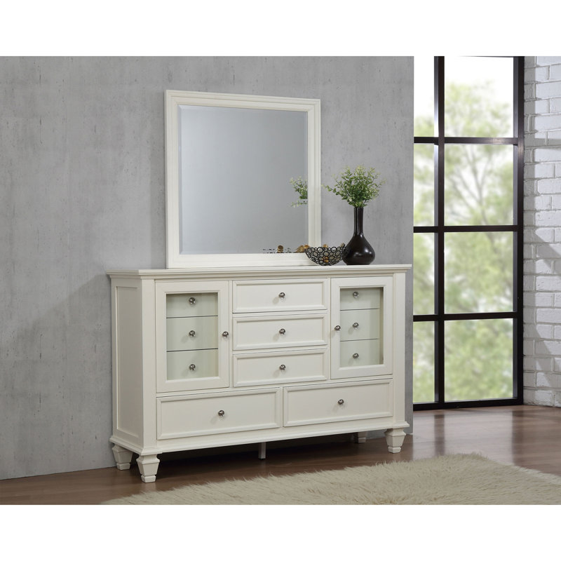 Commode 11 tiroirs avec miroir Dennis