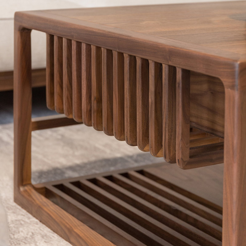 Nouvelle table basse en bois de frêne massif de style chinois