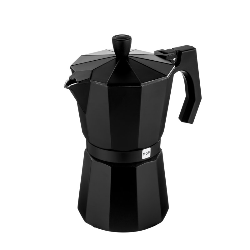 Cafetière à 6 gobelets magefesa kenia, Noir aluminium