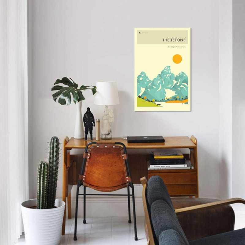 « grand teton ii », impression sur toile, H 40 po x l 26 po x P 1,5 po, Toile tendue, Pas de tapis