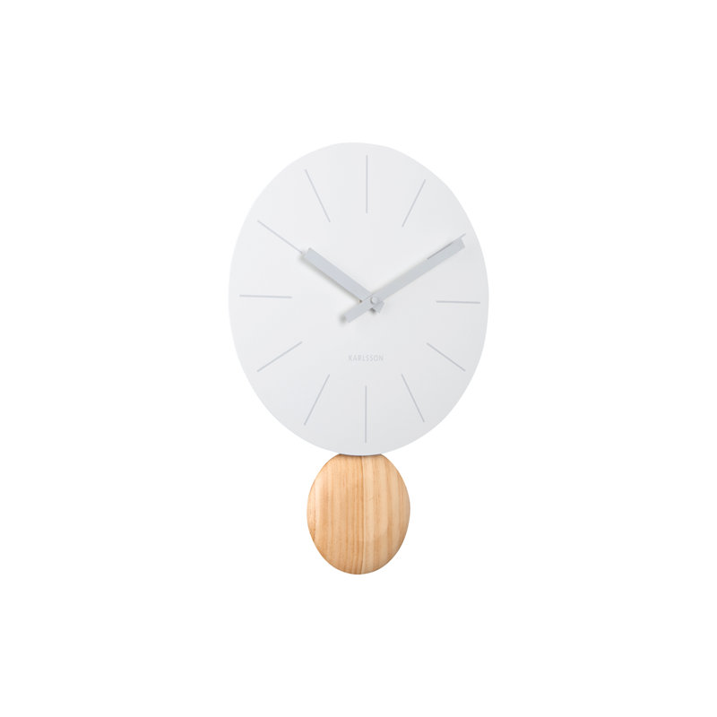 Steel Wall Clock, White