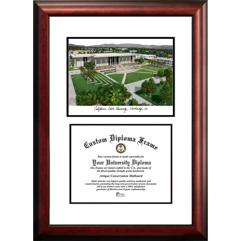 NCAA Cal State Northridge Matadors Scholar Lithograph Diploma Frame